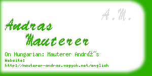 andras mauterer business card